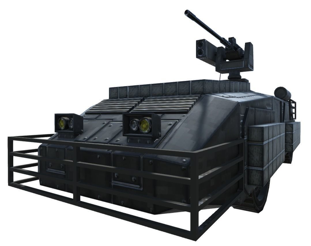 Low Poly Scifi APC with RWS Low-poly 3D model_5