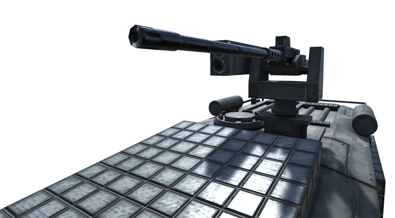 Low Poly Scifi APC with RWS Low-poly 3D model_10