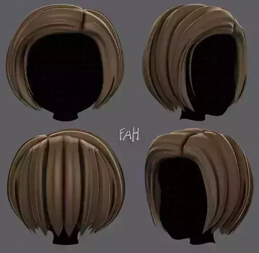 3D Hair style for girl V48
