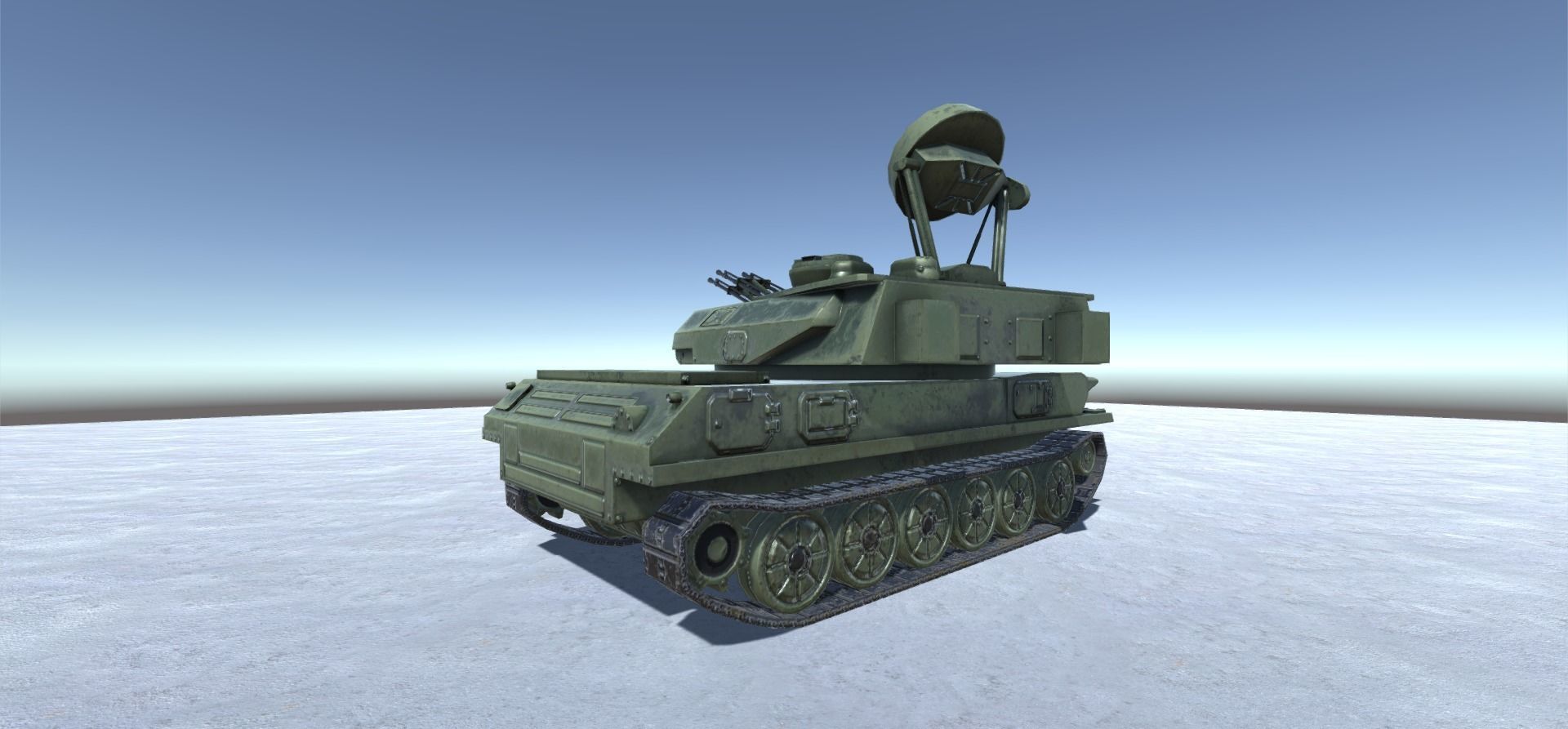 Low Poly ZSU 23-4 Shilka Low-poly 3D model_11