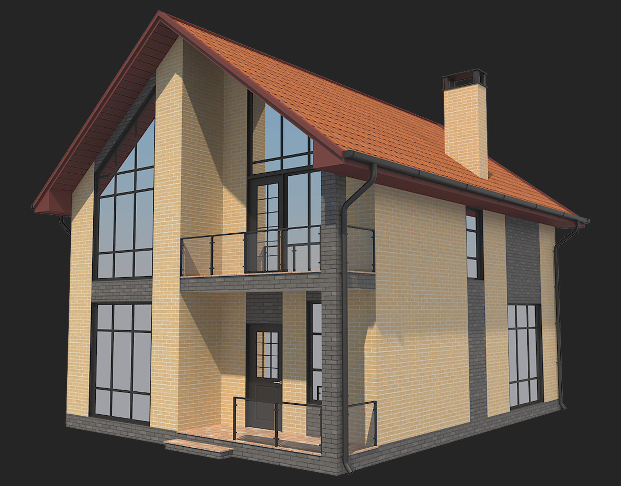 House With Interior 3 3D model_1