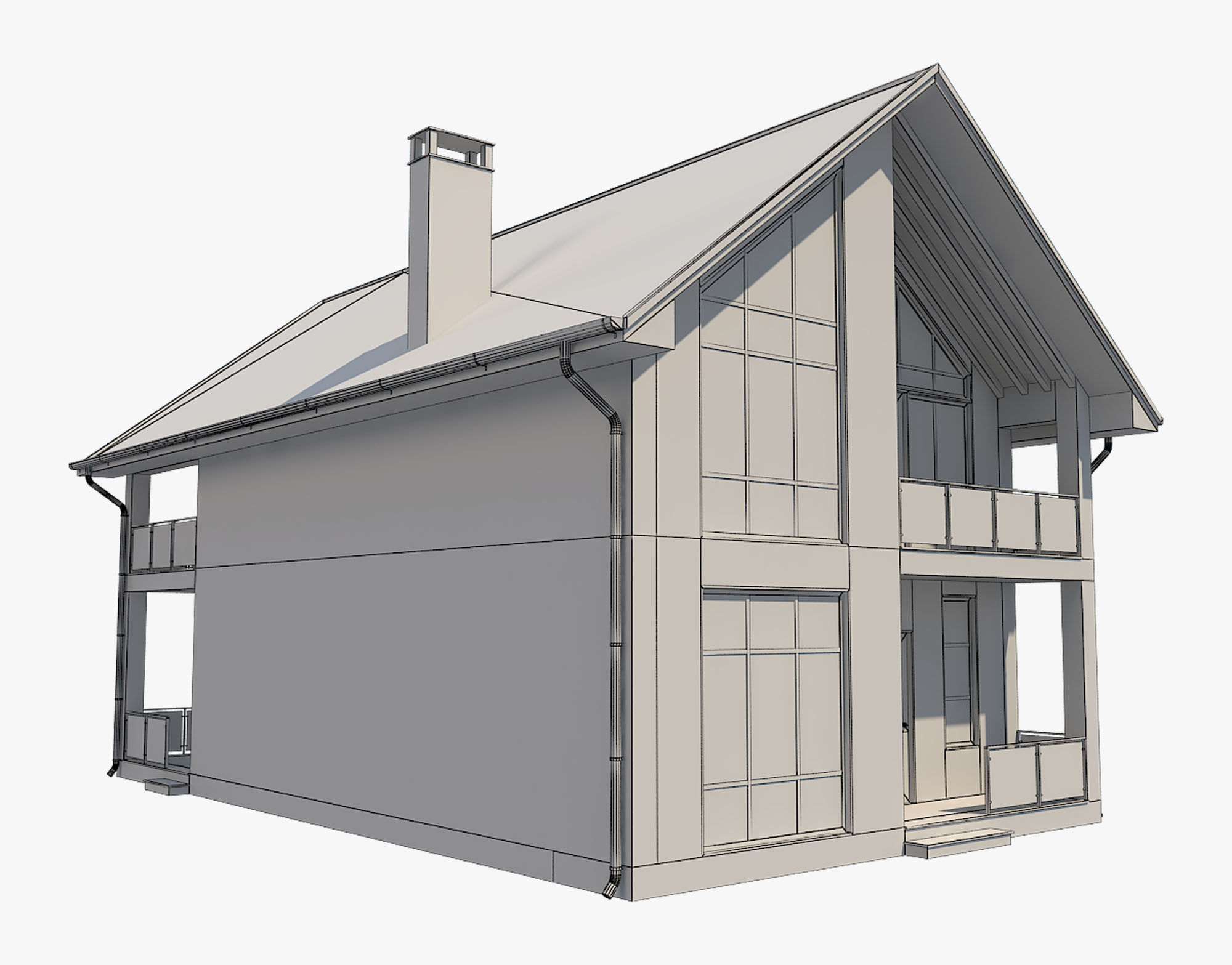 House With Interior 3 3D model_9