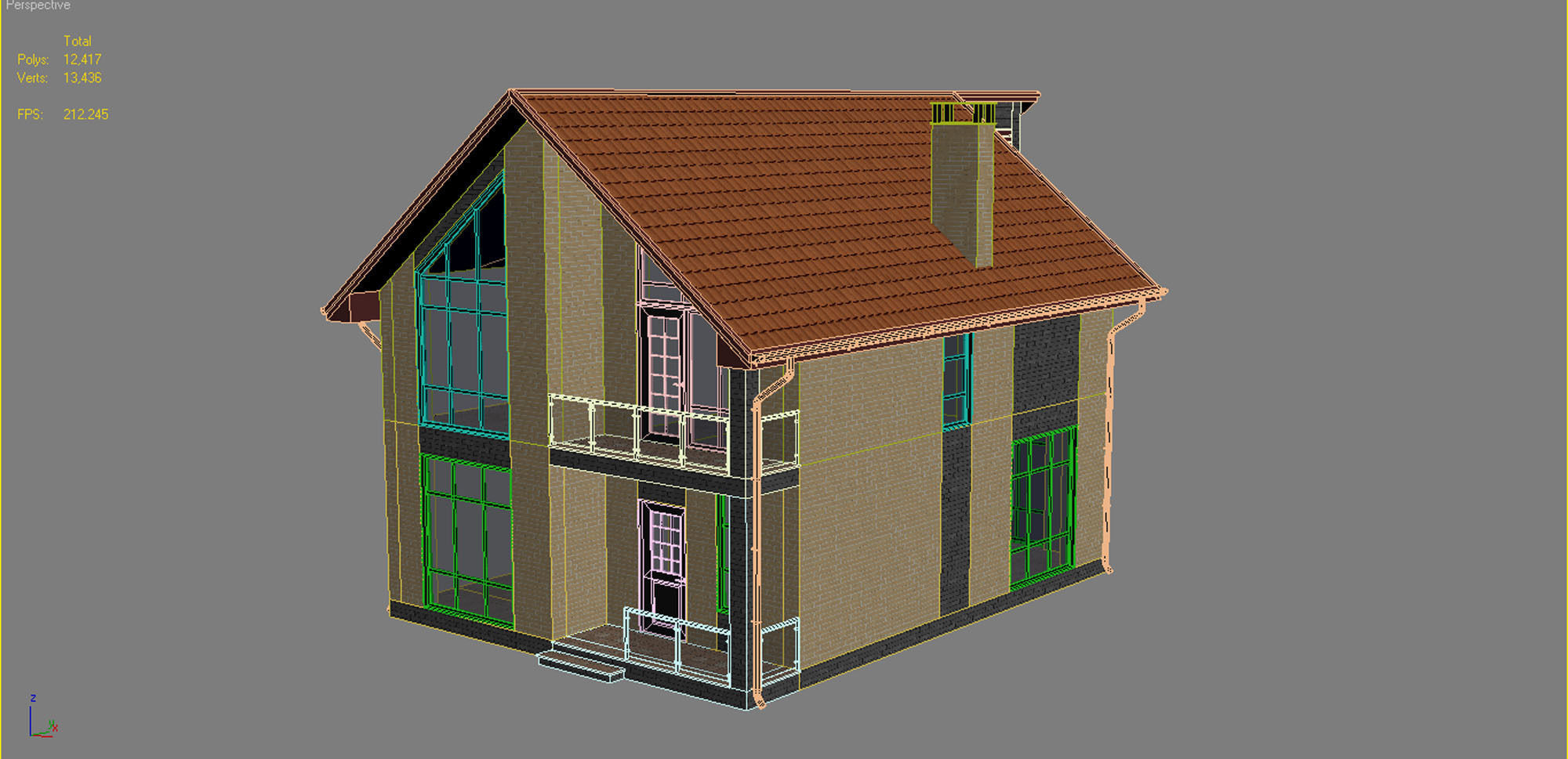 House With Interior 3 3D model_19