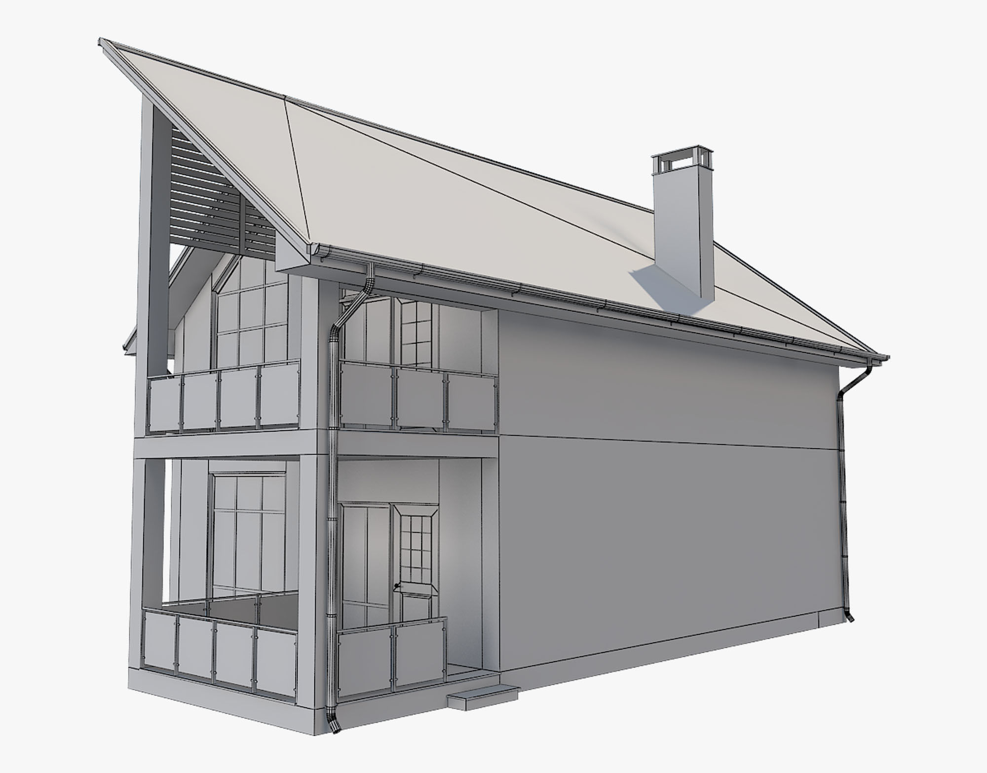 House With Interior 3 3D model_12