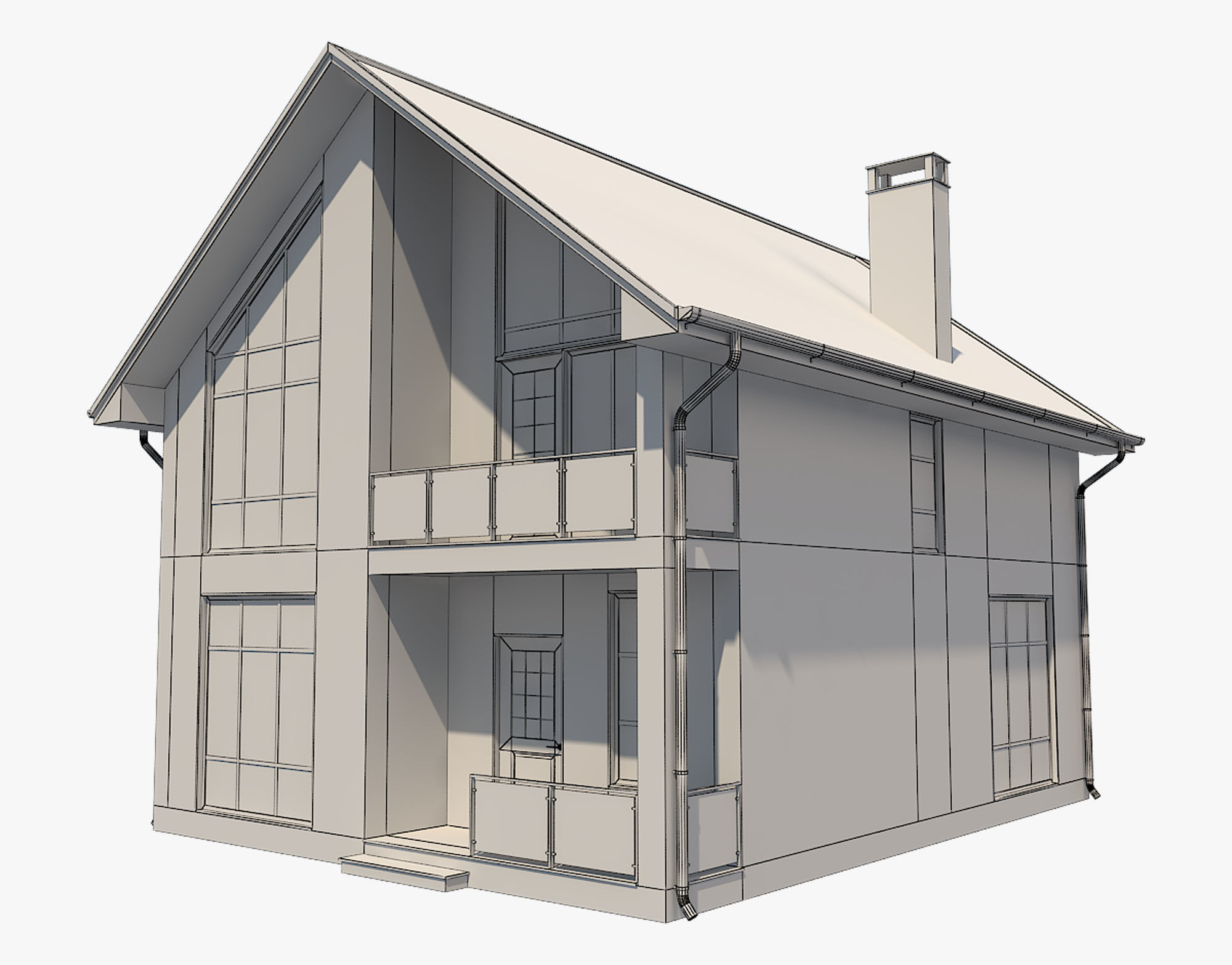 House With Interior 3 3D model_10