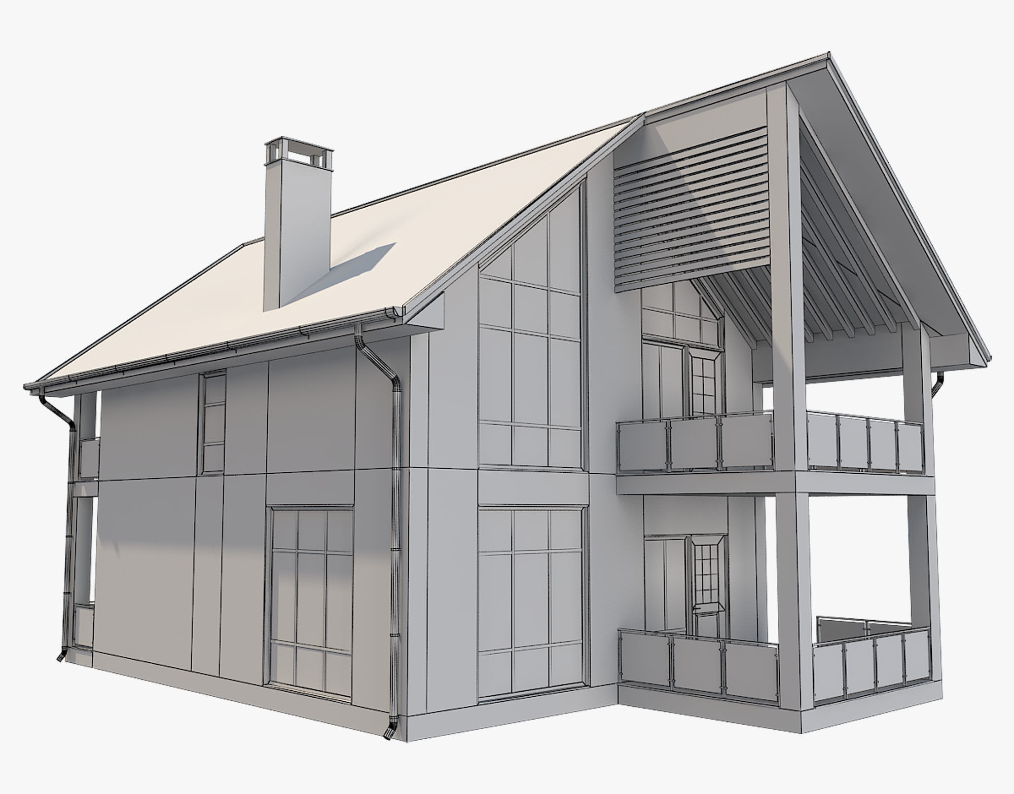 House With Interior 3 3D model_11