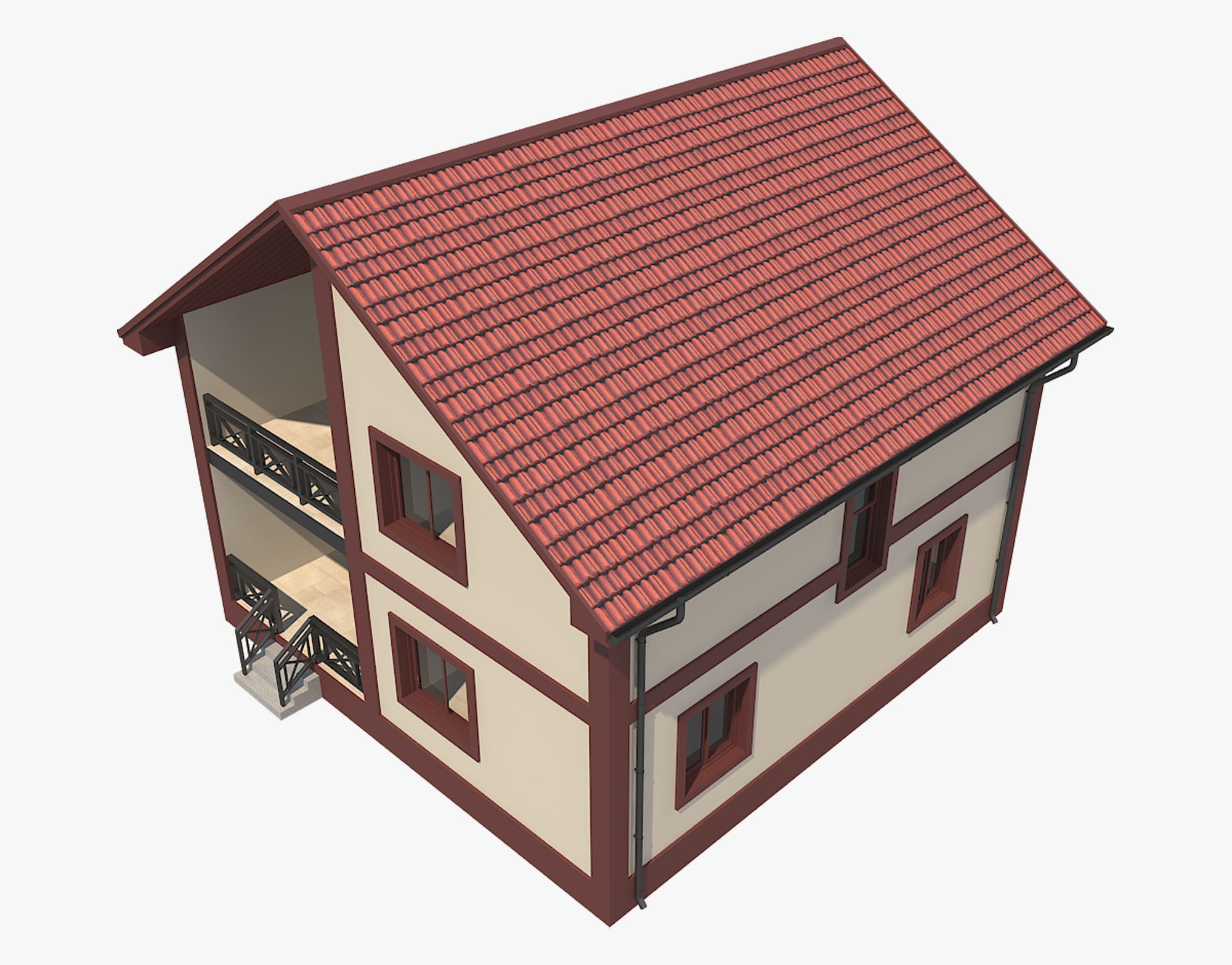 House With Interior 4 3D model_5