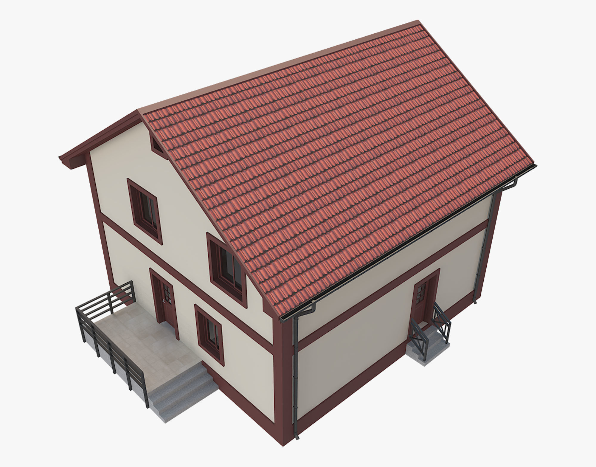 House With Interior 4 3D model_6