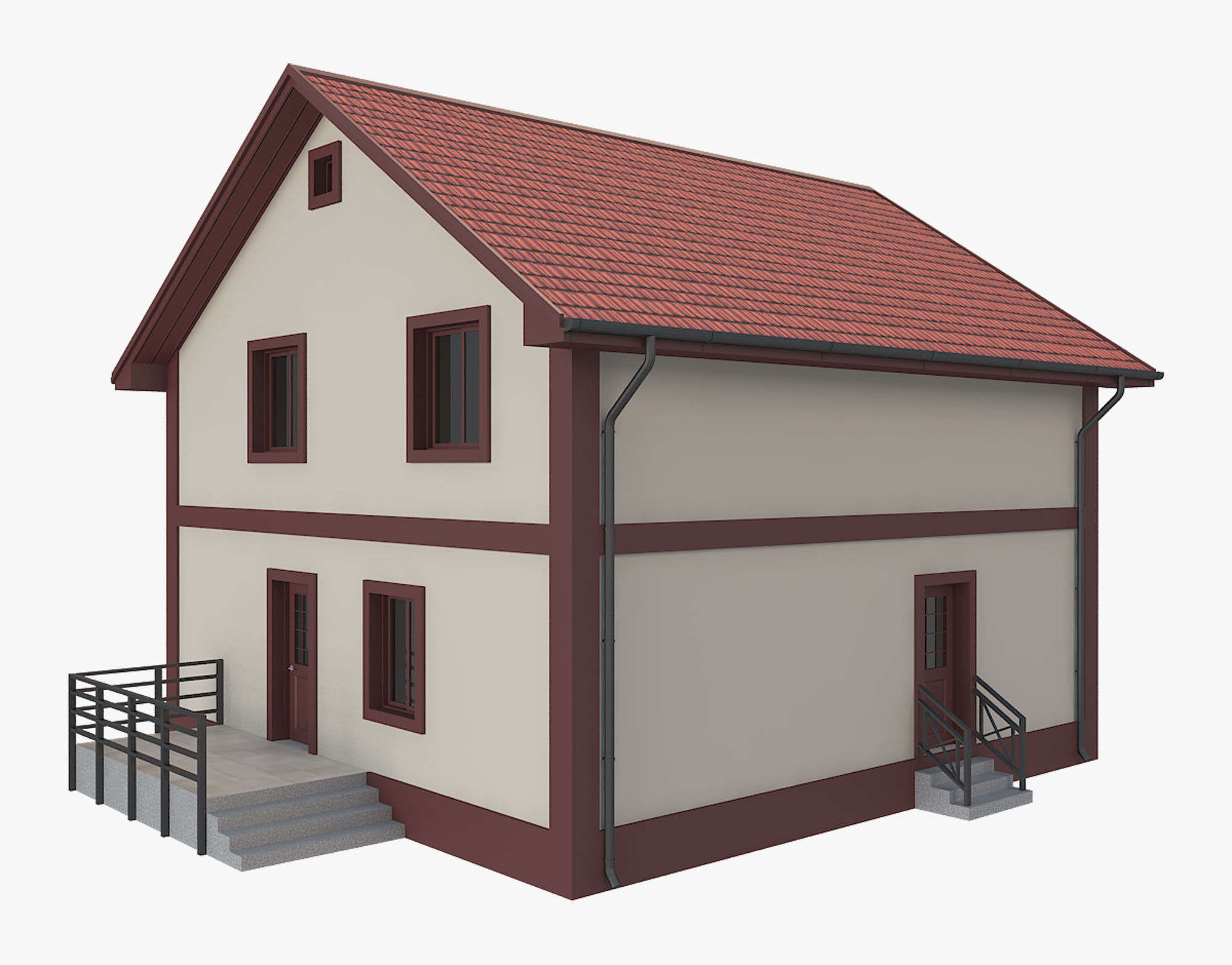 House With Interior 4 3D model_4