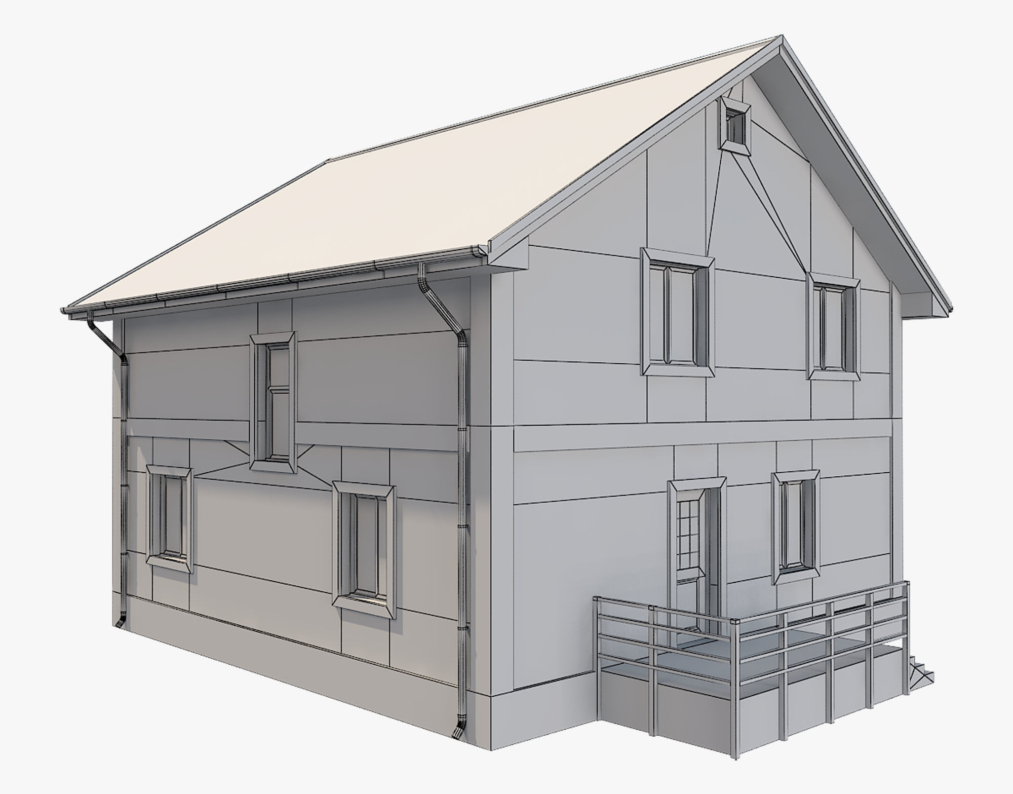 House With Interior 4 3D model_11