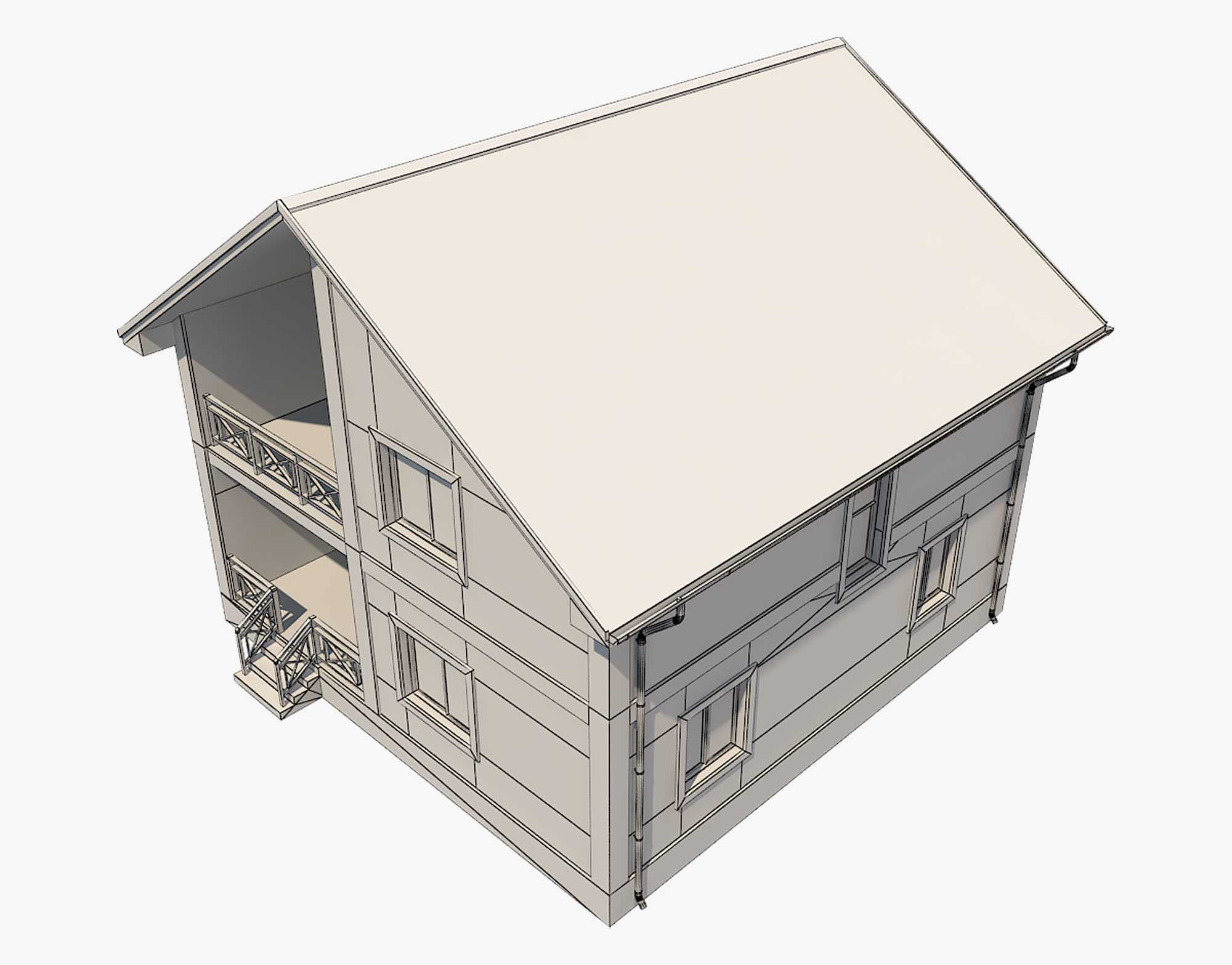 House With Interior 4 3D model_13