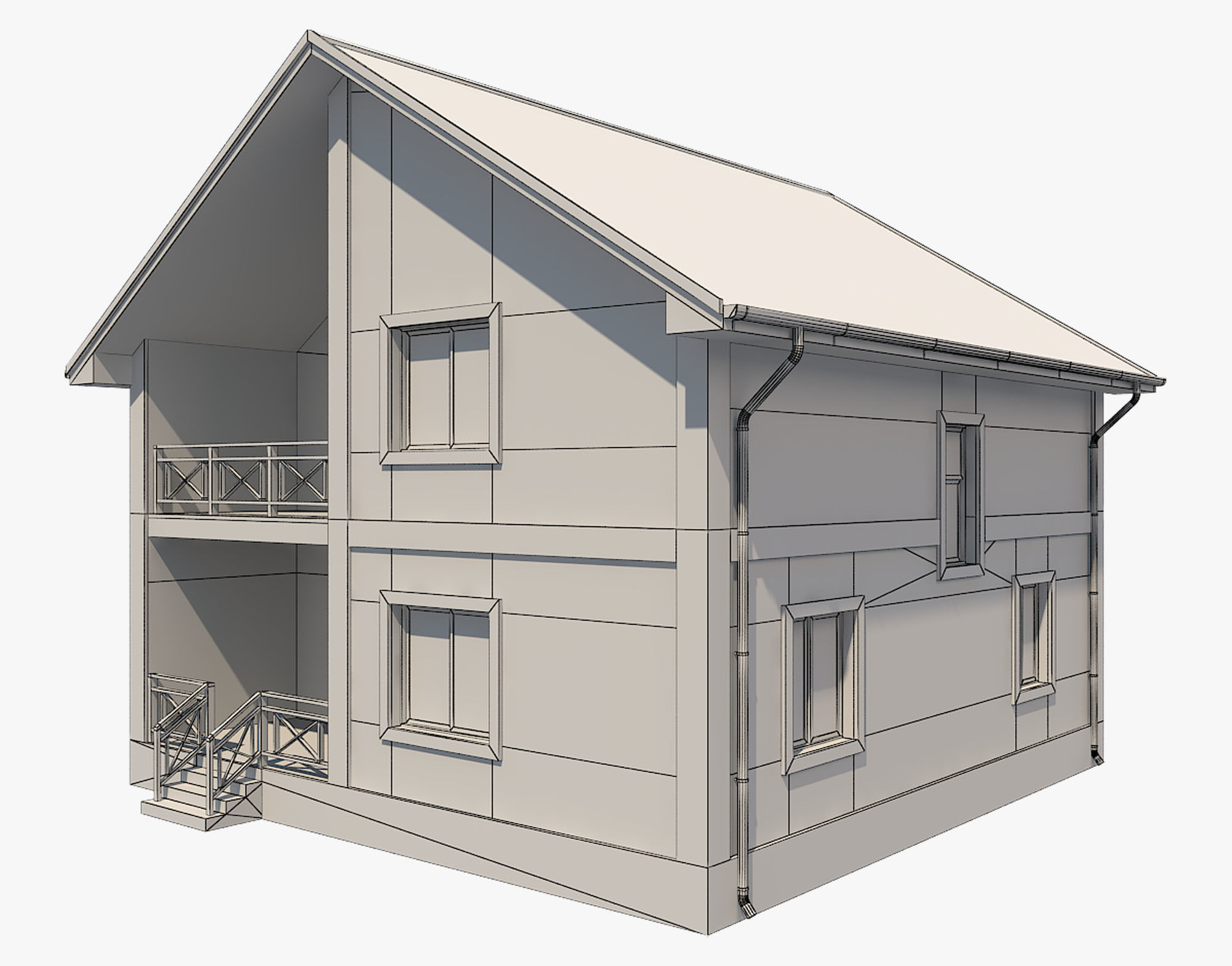 House With Interior 4 3D model_10