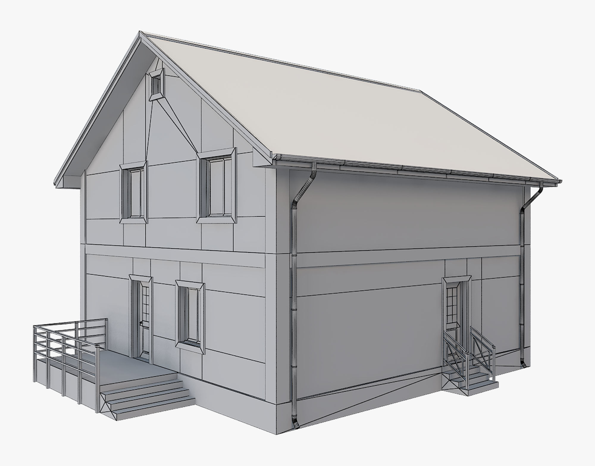 House With Interior 4 3D model_12