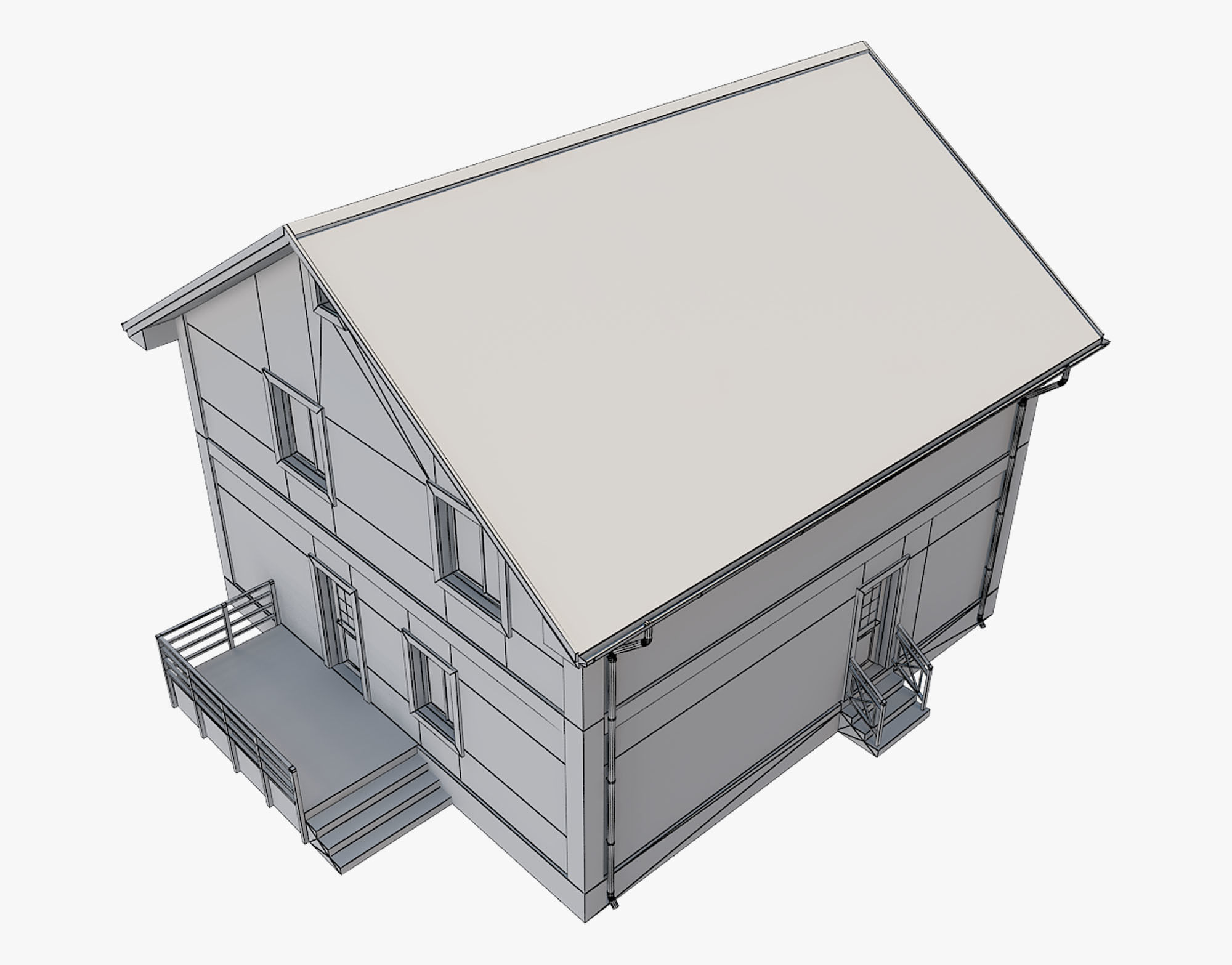 House With Interior 4 3D model_14