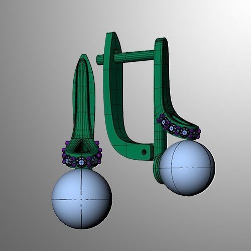 Earrings 43 3D print model_2