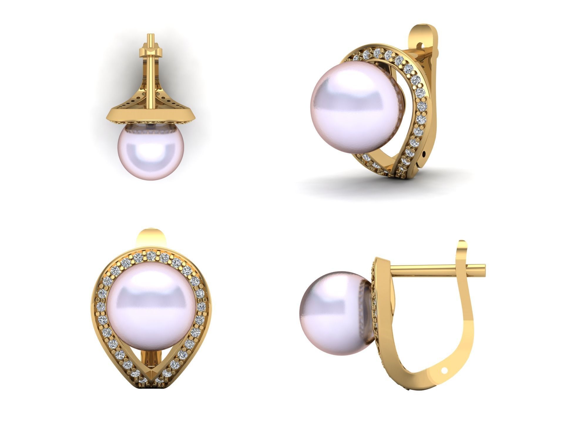 Earrings 44 3D print model_3