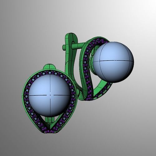 Earrings 44 3D print model_2