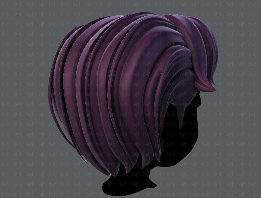 3D Hair style for boy V41 Low-poly 3D model_4