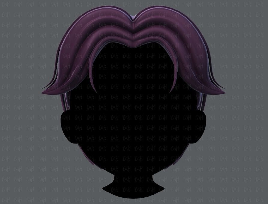 3D Hair style for boy V41 Low-poly 3D model_1