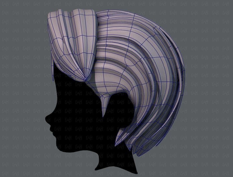 3D Hair style for boy V41 Low-poly 3D model_15