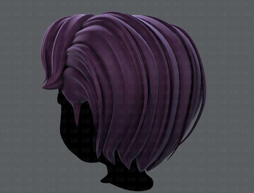 3D Hair style for boy V41 Low-poly 3D model_6
