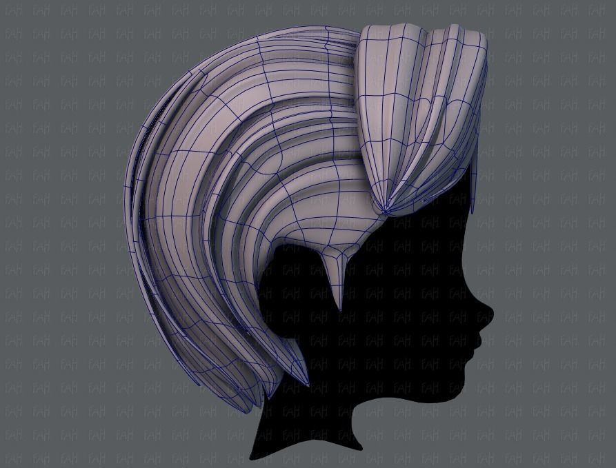 3D Hair style for boy V41 Low-poly 3D model_11
