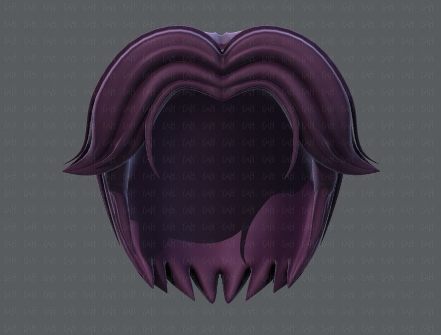 3D Hair style for boy V41 Low-poly 3D model_37