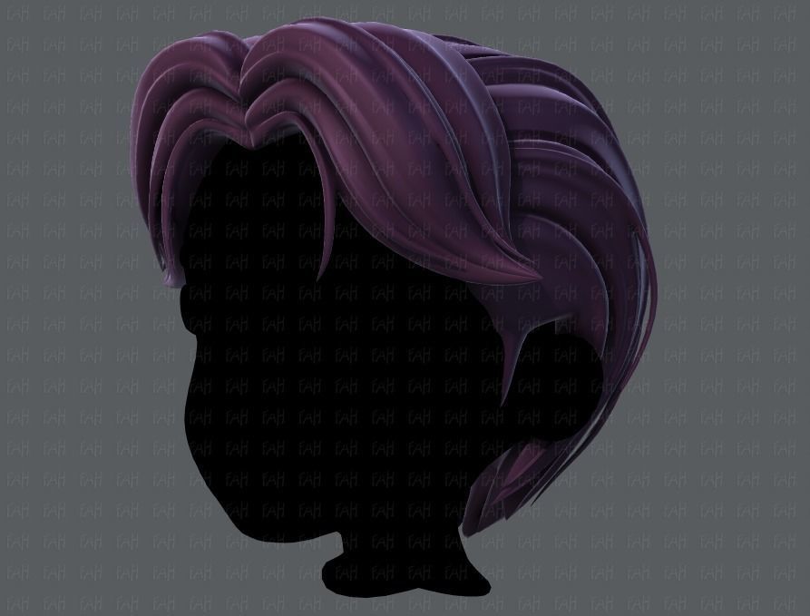 3D Hair style for boy V41 Low-poly 3D model_8