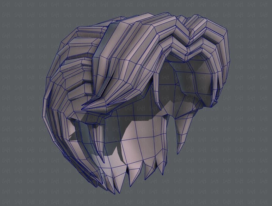 3D Hair style for boy V41 Low-poly 3D model_44