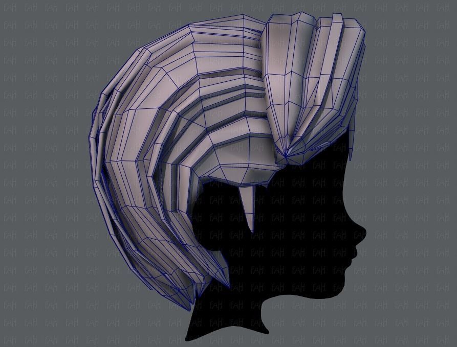 3D Hair style for boy V41 Low-poly 3D model_27