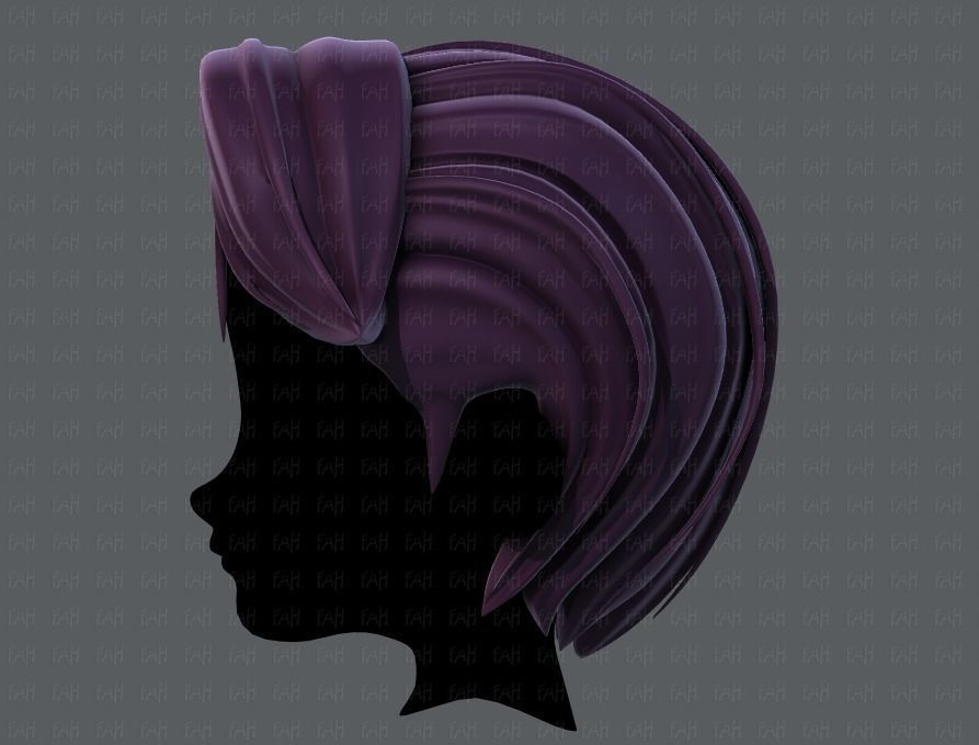 3D Hair style for boy V41 Low-poly 3D model_7