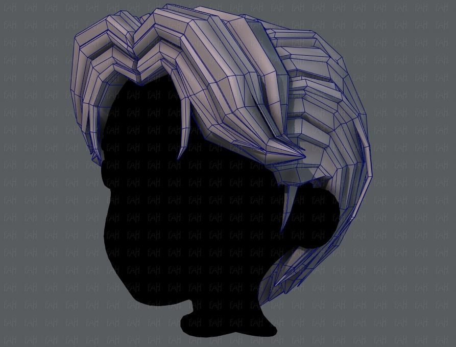 3D Hair style for boy V41 Low-poly 3D model_32