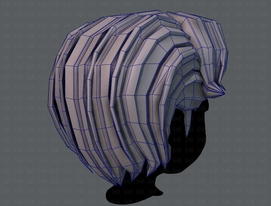 3D Hair style for boy V41 Low-poly 3D model_28