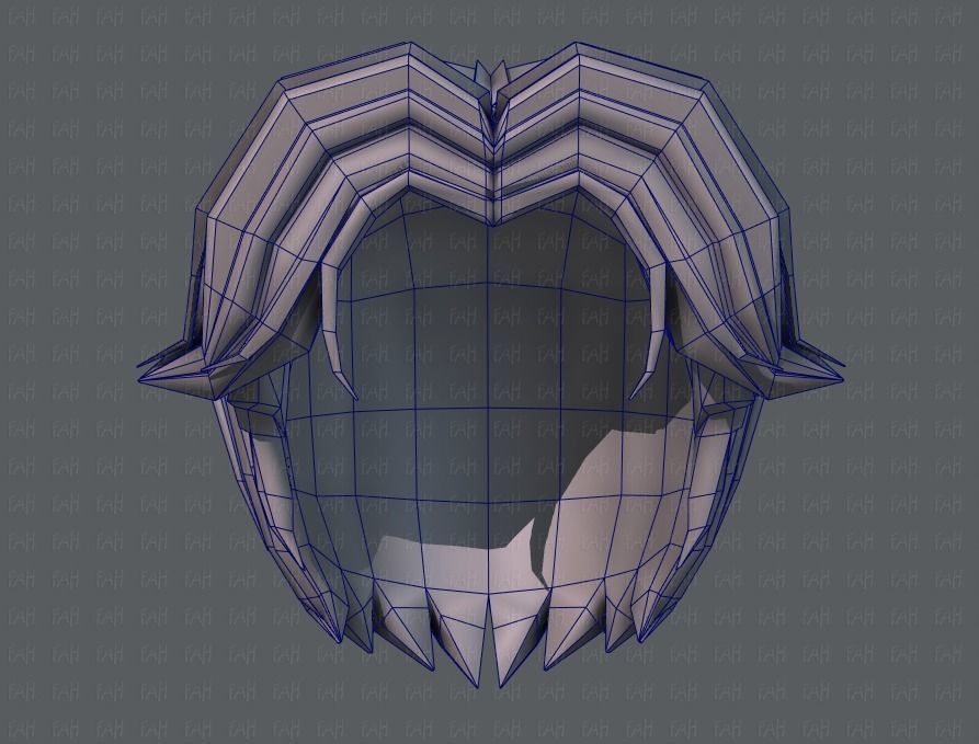 3D Hair style for boy V41 Low-poly 3D model_40