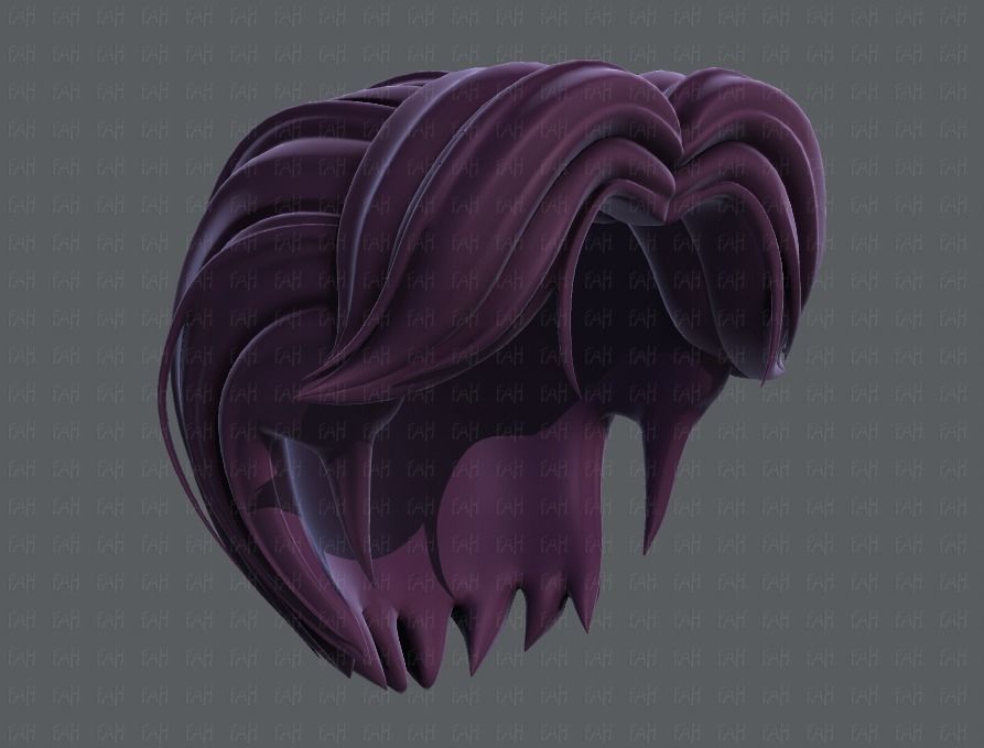 3D Hair style for boy V41 Low-poly 3D model_41