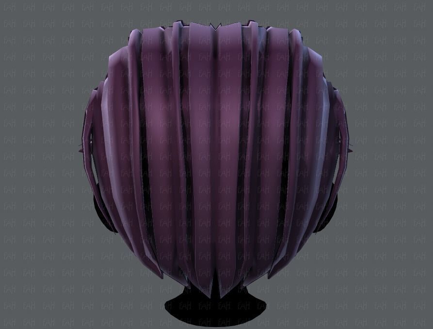 3D Hair style for boy V41 Low-poly 3D model_21