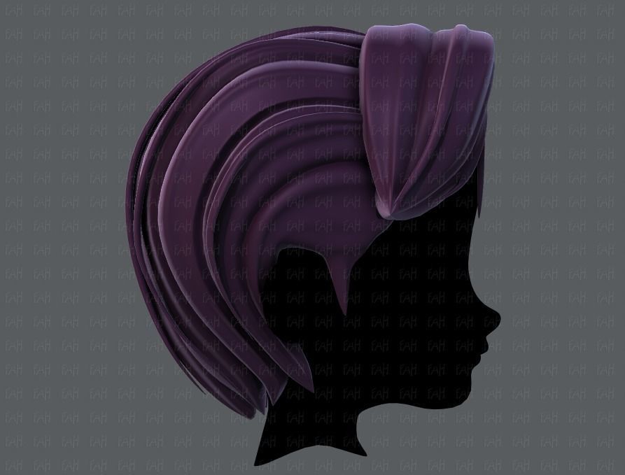 3D Hair style for boy V41 Low-poly 3D model_3