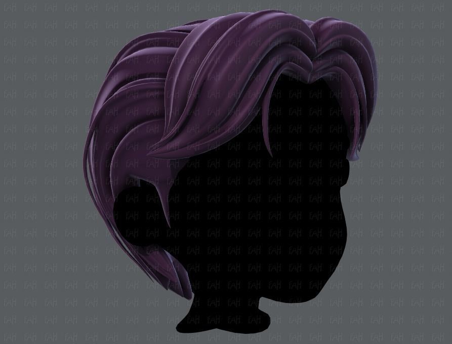 3D Hair style for boy V41 Low-poly 3D model_2