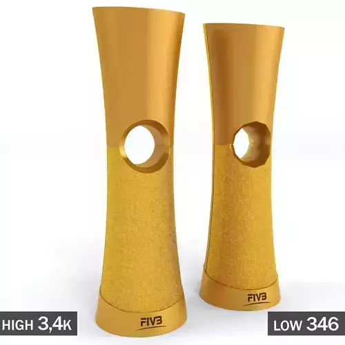 Beach Volleyball World Championship Cup low poly Low-poly 3D model