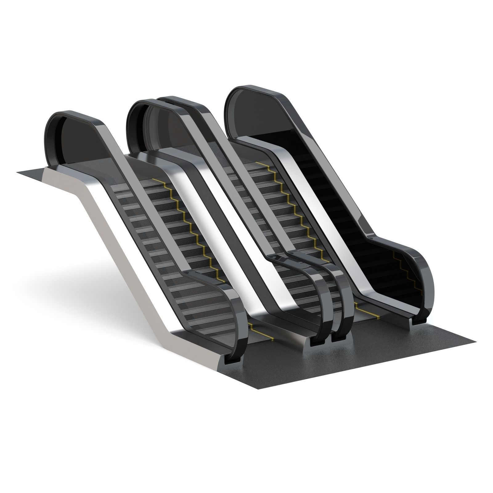 Dual Escalator 3D model_2
