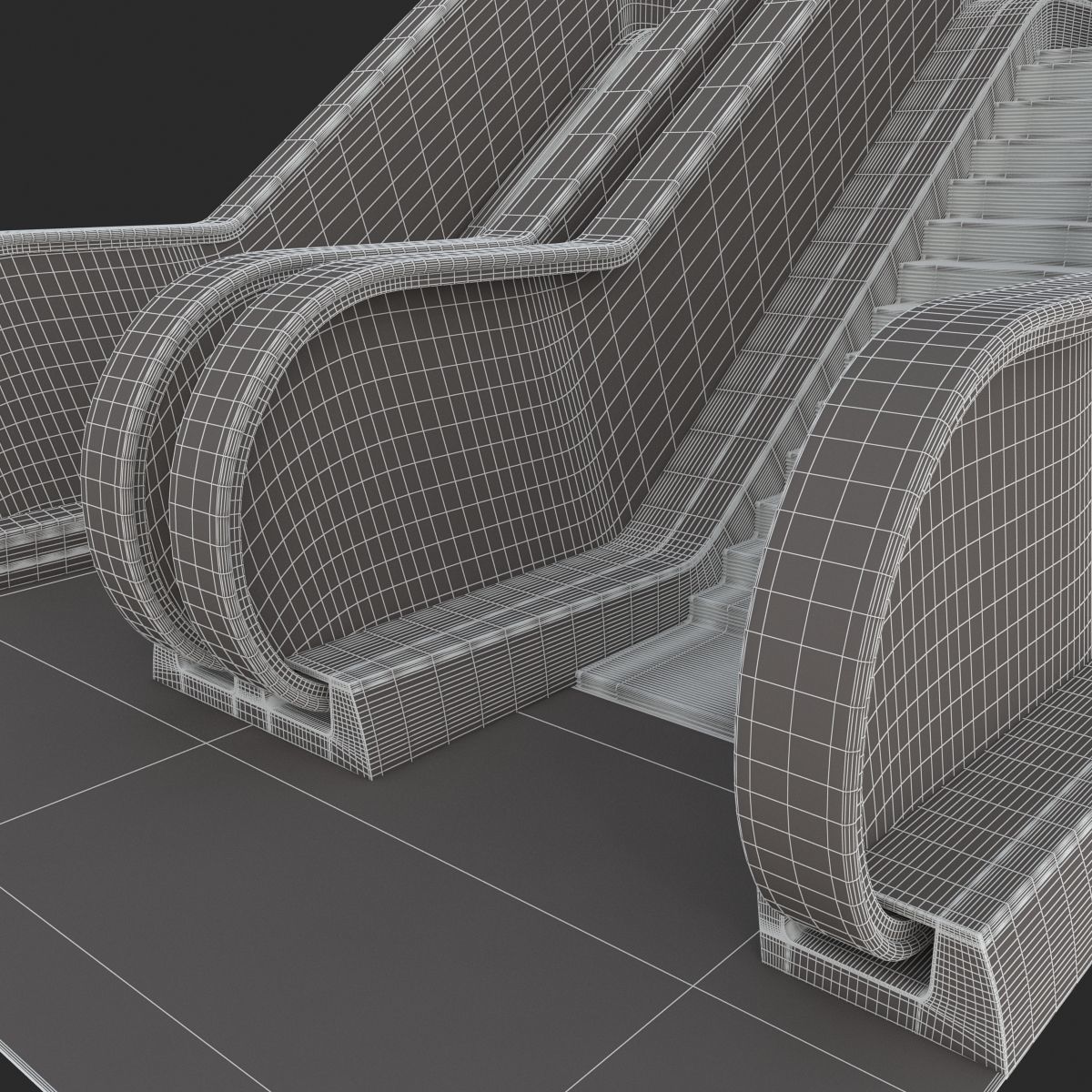 Dual Escalator 3D model_13