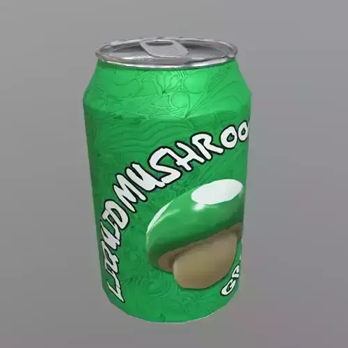 Beverage Can - Liquid Mushroom Low-poly 3D model Beverage Can - Liquid Mushroom Low-poly 3D model