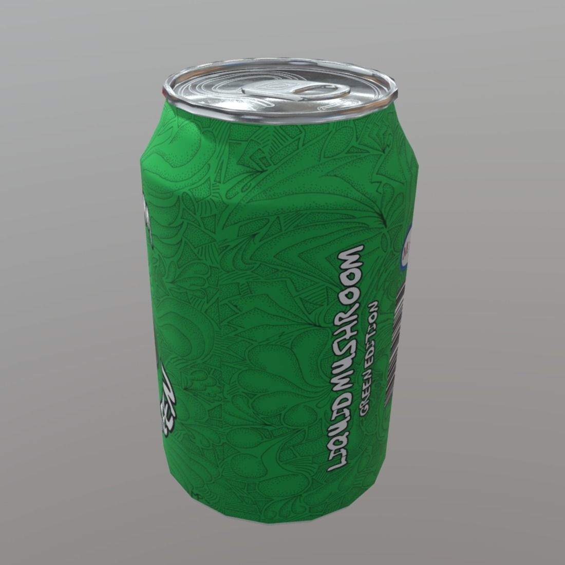 Beverage Can - Liquid Mushroom Low-poly 3D model_2