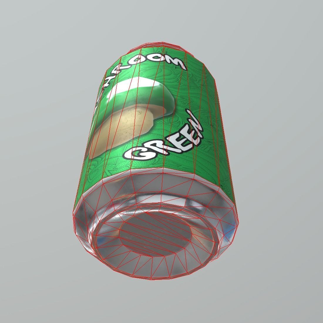 Beverage Can - Liquid Mushroom Low-poly 3D model_5