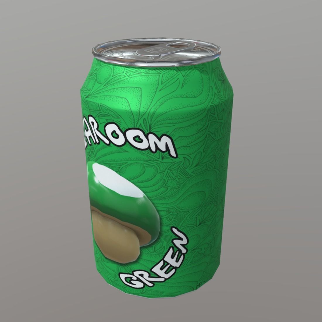 Beverage Can - Liquid Mushroom Low-poly 3D model_1