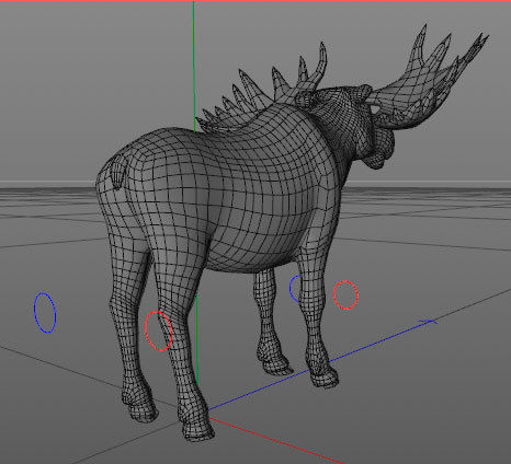 Moose with antlers Low-poly 3D model_3