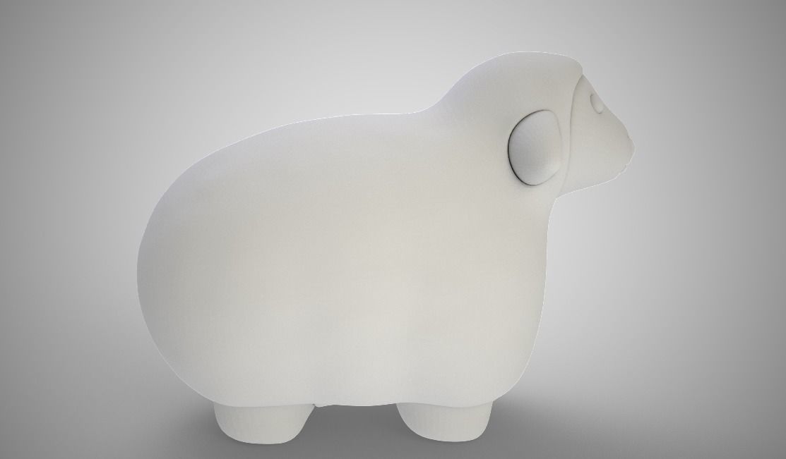 Sheep Moneybox 3D print model_1