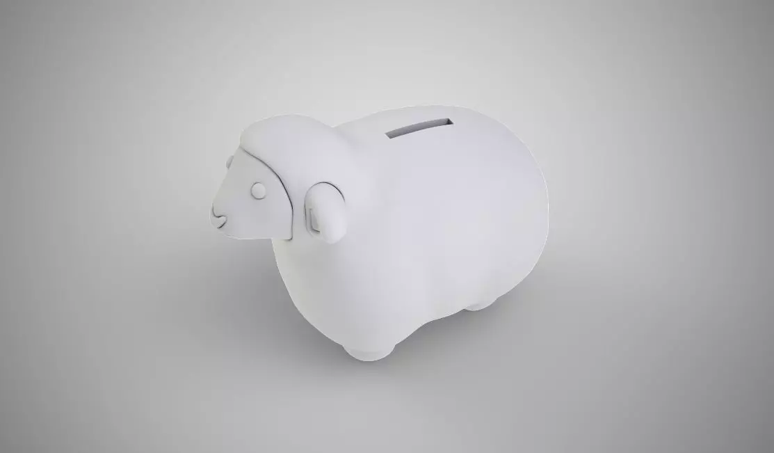 Sheep Moneybox 3D print model_0