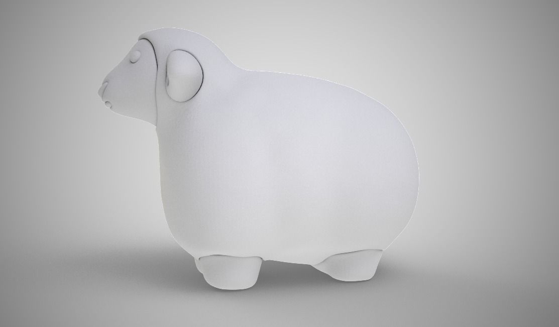 Sheep Moneybox 3D print model_3