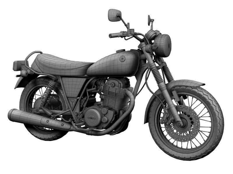 Yamaha SR400 2015 3D model_9